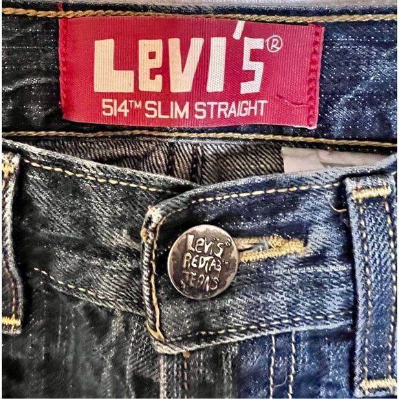 Levi’s 514 Slim Straight Jeans Boys Size 16 Regular 28 x28 REDTAB Jeans Levi’s - Picture 3 of 6